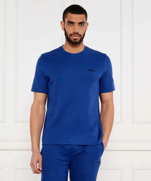 T-shirt Waffle BOSS BLACK | σκούρο μπλε Regular Fit 50535891