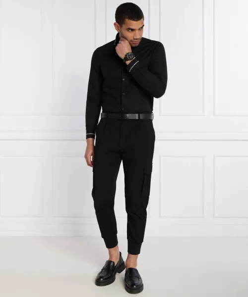 Παντελόνι cargo Glavin241 | Slim Fit HUGO μαύρο