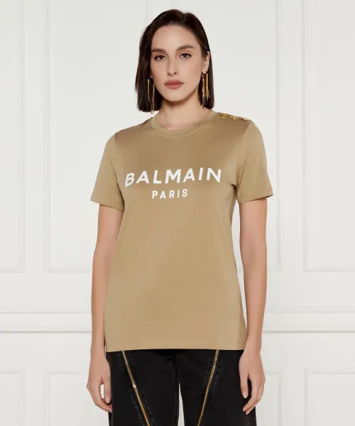 T-shirt Balmain | μπεζ Regular Fit BF1EF005 BB02