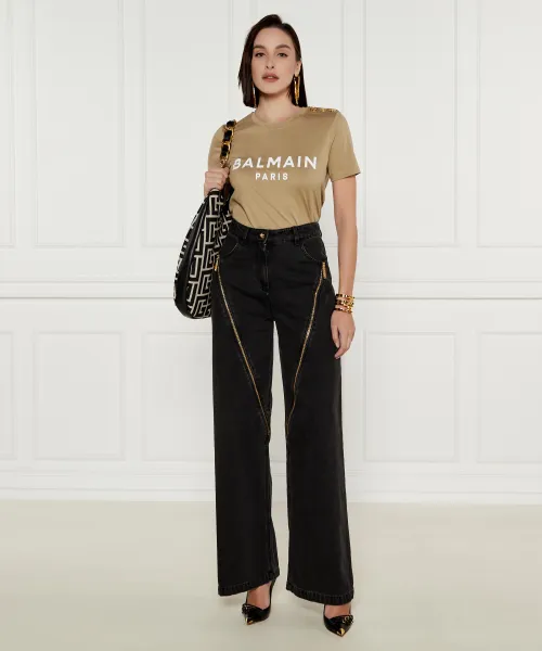 T-shirt Balmain | μπεζ Regular Fit BF1EF005 BB02