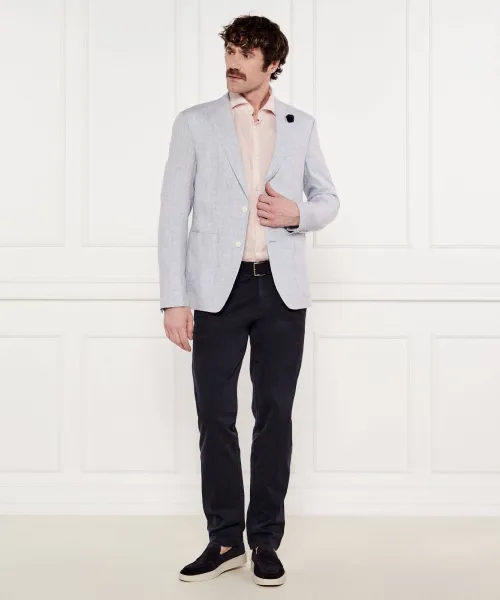 Λινό σακάκι Hoverest12 | Slim Fit Joop! χρώμα του ουρανού