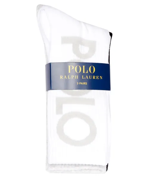Κάλτσες 3 pack TONAL POLO-CREW POLO RALPH LAUREN μαύρο