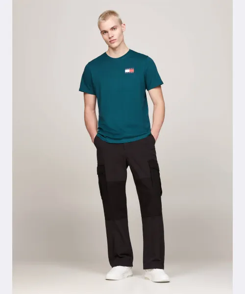 T-shirt | Slim Fit Tommy Jeans χρώμα θαλλάσης