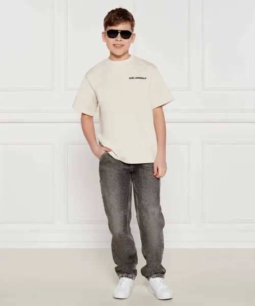 Jeans | Loose fit HUGO KIDS γκρί