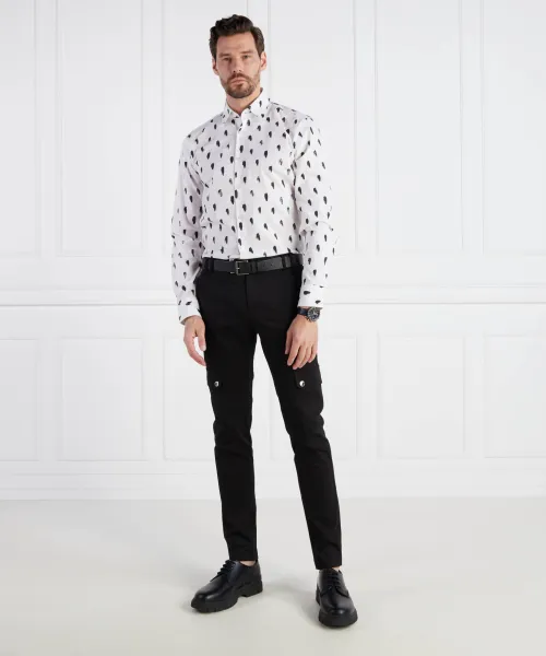 Παντελόνι | Regular Fit Les Hommes μαύρο