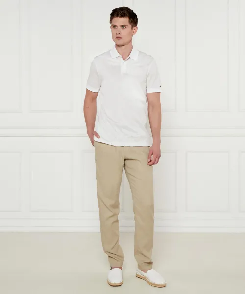 Λινό παντελόνια chino HARLEM | Relaxed fit Tommy Hilfiger μπεζ