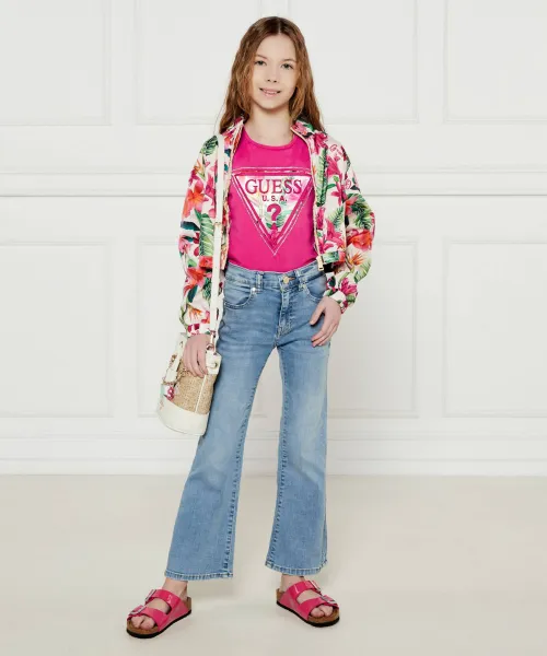 T-shirt | Regular Fit Guess ροζ
