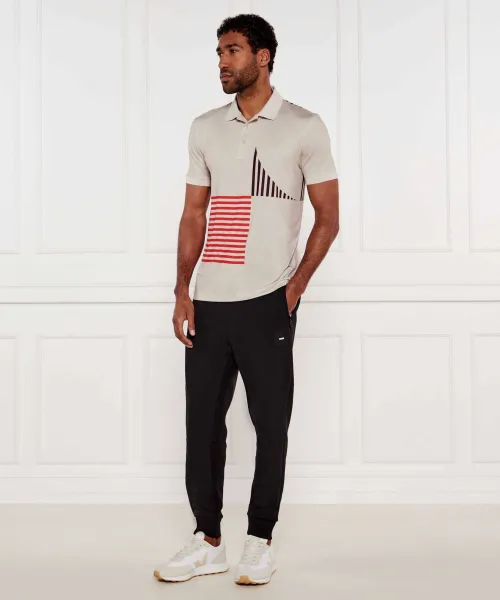 Πόλο Paddy Striped C1 | Regular Fit BOSS GREEN μπεζ