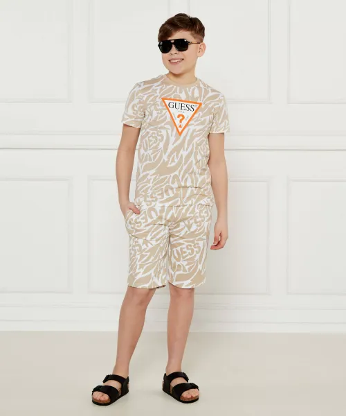 T-shirt | Regular Fit Guess καφέ