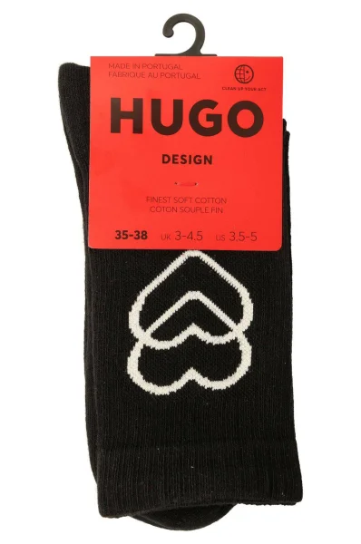 Κάλτσες LOVE Hugo Bodywear μαύρο