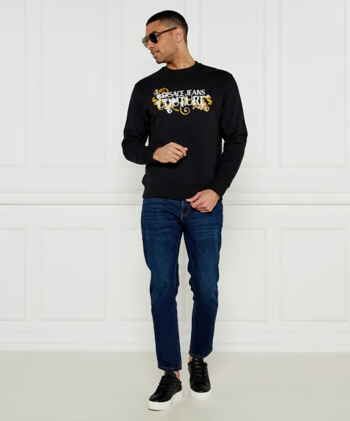 Μπλούζα | Regular Fit Versace Jeans Couture μαύρο