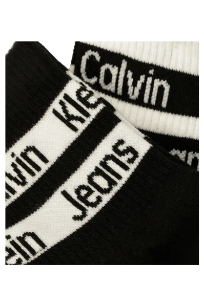 Κάλτσες 2 pack 2P LOGO RIBBON CALVIN KLEIN JEANS μαύρο