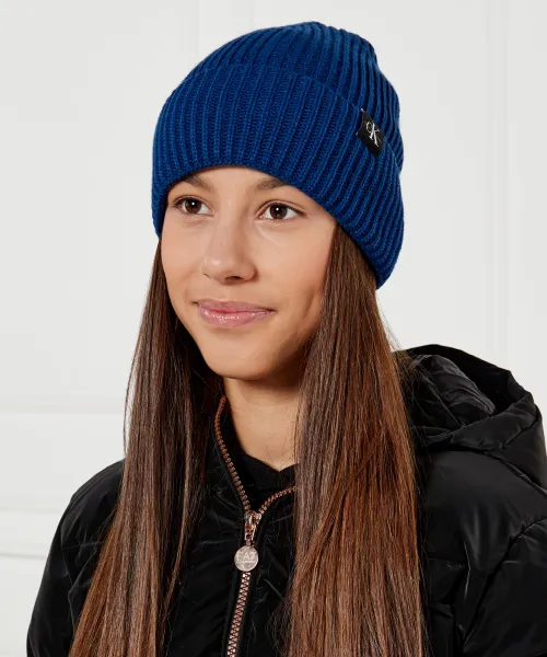 Καπέλο MONOGRAM RIB Calvin Klein Jeans ναυτικό μπλε