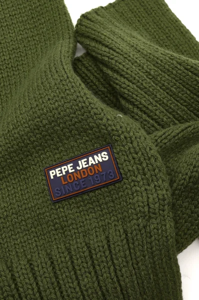 Κασκόλ | με την προσθήκη μαλλιού Pepe Jeans London πράσινο