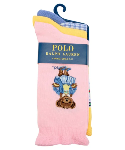 Κάλτσες 3 pack POLO RALPH LAUREN ροζ