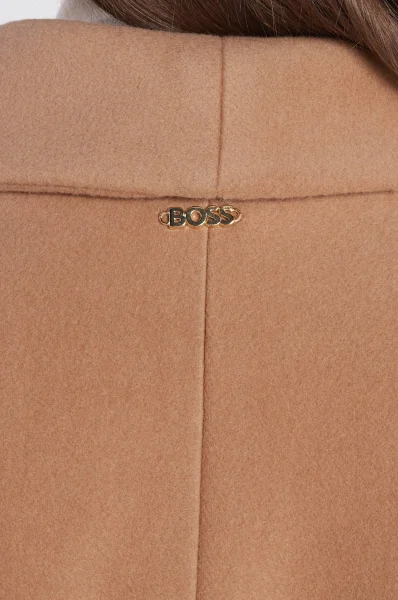 μάλλινος παλτό coreo | με την προσθήκη κασμίρι BOSS BLACK χρώμα καμήλας 