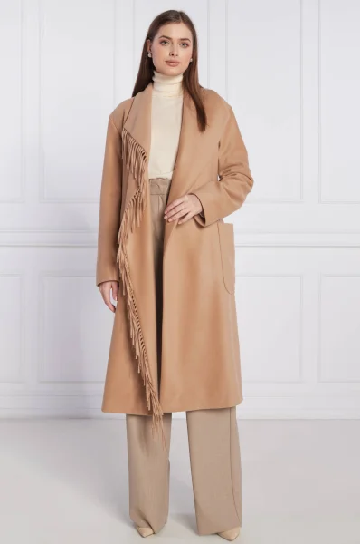 μάλλινος παλτό coreo | με την προσθήκη κασμίρι BOSS BLACK χρώμα καμήλας 