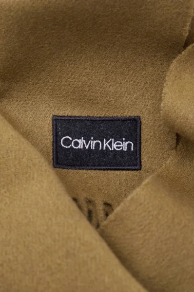 μάλλινος κασκόλ classic Calvin Klein καφέ