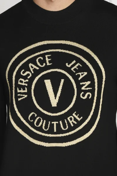 Μάλλινος πουλόβερ | Slim Fit Versace Jeans Couture μαύρο