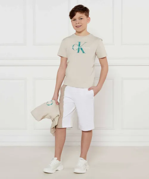 T-shirt | Regular Fit Calvin Klein Jeans μπεζ