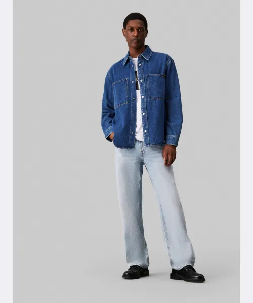 Πουκάμισο | Regular Fit Calvin Klein Jeans ναυτικό μπλε