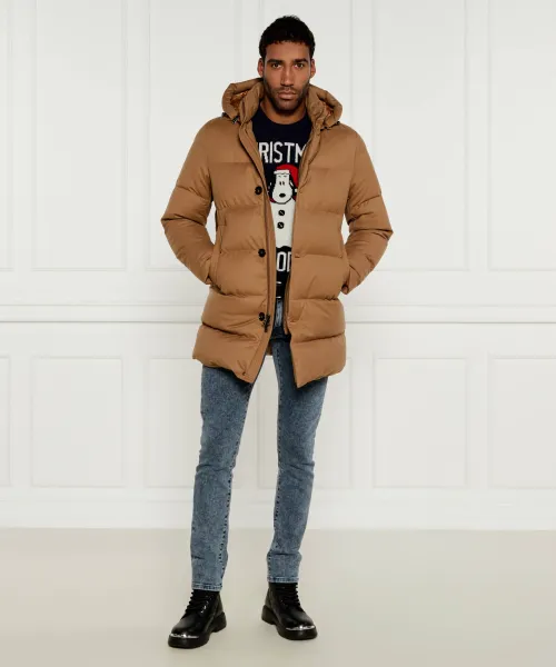 Μάλλινη μπουφάν | Regular Fit | πουπουλένια Woolrich καφέ