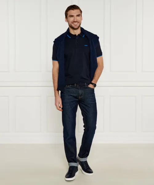Πόλο Parlay 190 | Regular Fit | pique BOSS BLACK ναυτικό μπλε