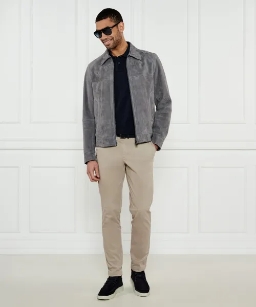 Δερμάτινη μπουφάν H-Malbano5 | Regular Fit BOSS BLACK γκρί