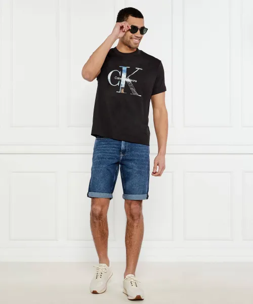 T-shirt | Regular Fit Calvin Klein Jeans μαύρο