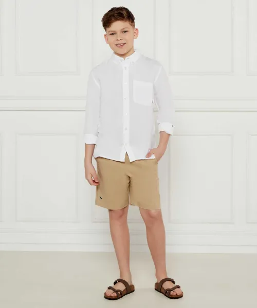 Λινό πουκάμισο | Regular Fit Tommy Hilfiger άσπρο