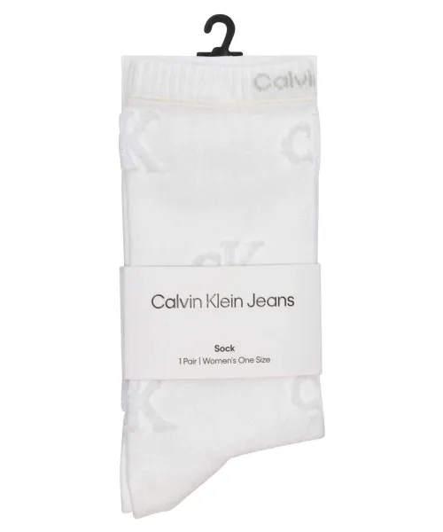 Κάλτσες Calvin Klein Jeans άσπρο