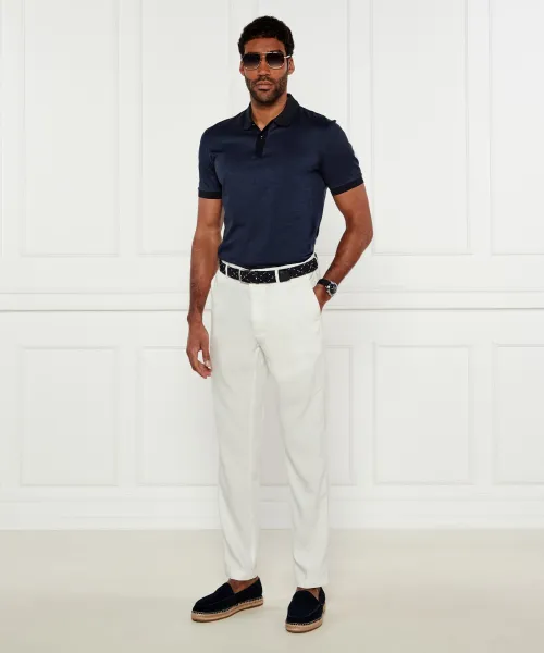 Λινό παντελόνι C-Kane-RDS | Regular Fit BOSS BLACK άσπρο