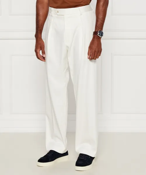 Παντελόνι David Beckham x BOSS BOSS BLACK | άσπρο Slim Fit 50549203