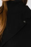 μάλλινος παλτό Calvin Klein μαύρο