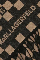 Μάλλινος κασκόλ Karl Lagerfeld μπεζ