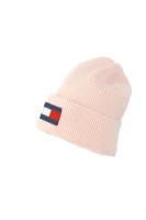 Καπέλο BIG FLAG BEANIE Tommy Hilfiger πουδραρισμένο ροζ