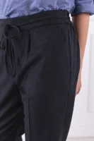 μάλλινος παντελόνι drawstring jogger | regular fit Calvin Klein μαύρο