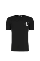 t-shirt monogram | regular fit CALVIN KLEIN JEANS μαύρο