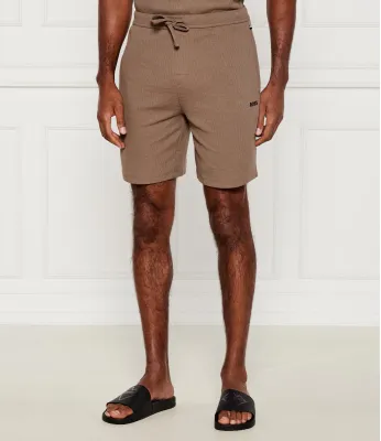 Σορτς Waffle BOSS BLACK | καφέ Regular Fit 50535884