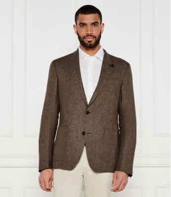 Λινό σακάκι Hoverest12 | Slim Fit
