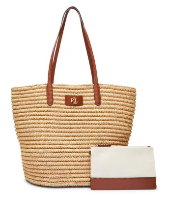 Τσάντα shopper + τσαντάκι | με την προσθήκη δέρματος