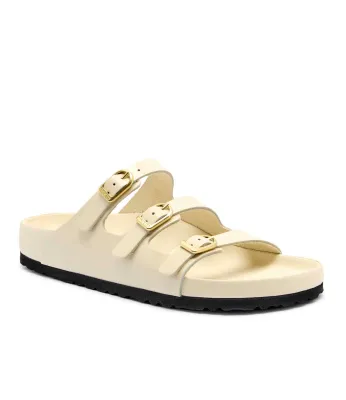 Δερμάτινα παντόφλες Florida D-Buckle