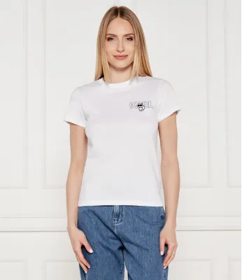 T-shirt ikon seasonal Karl Lagerfeld | άσπρο Slim Fit A3W17085