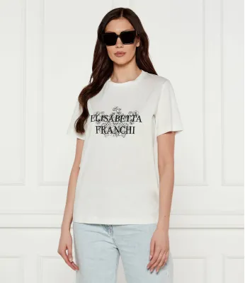 T-shirt Elisabetta Franchi | άσπρο Regular Fit MA00351E2