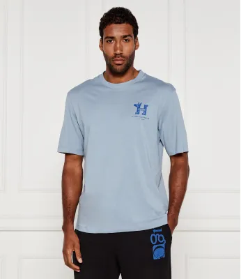 T-shirt Nedix Hugo Blue | χρώμα του ουρανού Regular Fit 50543483