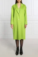 Μάλλινος παλτό Patrizia Pepe πράσινο ασβέστη
